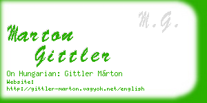 marton gittler business card